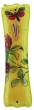 Wood Mezuzah Case with Flowers and Butterfly for 12cm Parchment Scroll