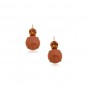 Amaro Deep Orange Earrings – Gold Plated