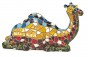 Sitting Camel Figurine with Mosaic Pattern and Jerusalem