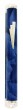 Metal Mezuzah with Blue Floral Pattern and Silver Colored Shin