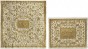 Yair Emanuel Matzah Cover Set with Embroidered Golden Oriental Floral Pattern