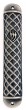 Pewter Mezuzah with Diamond Pattern and Traditional Hebrew Letter Shin