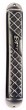 Pewter Mezuzah with Divine Name in Hebrew and Latticework Pattern