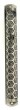 Pewter Mezuzah with Hexagons, Concentric Circles and Hebrew Letter Shin