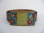 Brown Leather Belt with Floral Buckle
