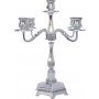 35 Centimeter Nickel Candelabrum with 5 Branches and Octagonal Styling