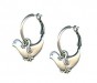 Silver Dove Earrings with Leverback