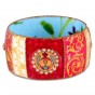 Floral Bracelet with Two Patterns, Pomegranate and Star of David