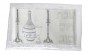 Tablecloth with Wine, Candlesticks & Kiddush Cup (140x280cm)
