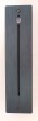 Gray Aluminum Mezuzah with LED Column and Hebrew Letter Shin by Adi Sidler