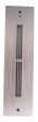 Silver Aluminum Mezuzah with Cutout Stripes and LED Light by Adi Sidler