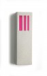Mezuzah in White Concrete with Pink Polymer Engraved Hebrew Shin
