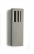Mezuzah in Gray Concrete with Clear Polymer Engraved Hebrew Shin