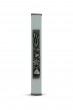 Aluminum Mezuzah in Pearl White with Pewter Shin and Figs
