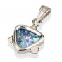 Silver Star of David Amulet with Roman Glass