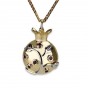 Pomegranate Locket in Silver and 14k Yellow Gold
