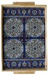 Armenian Wooden Tray with Floral Anemones Motif