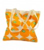 Tote Bag in White with Jaffa Oranges Design in Canvas