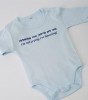 Onesie with "I'm Not Crying,  I'm Davening" Design in Blue
