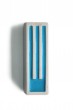 Mezuzah from Light Gray Concrete with Blue Hebrew Shin