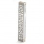 Stainless Steel and Plexiglas Mezuzah with Flowers and Beads