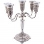 Nickel-Plated Five-Branched Candelabra With Filigree Pattern