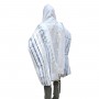 Light Blue and Silver Acrylic Tallit
