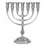 Y. Karshi Silver Seven-Branched Temple Menorah (Large)